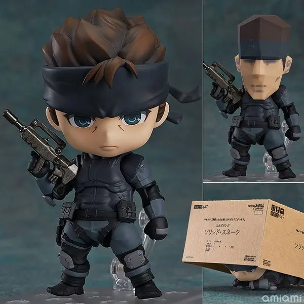 Аниме Marvel Nendoroid 447 Kawaii Металл шестерни Твердые змея 10 см фигурку игрушечные лошадки
