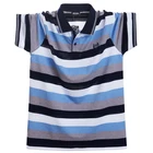 Мужская рубашка-поло с длинным рукавом, с воротником-стойкой