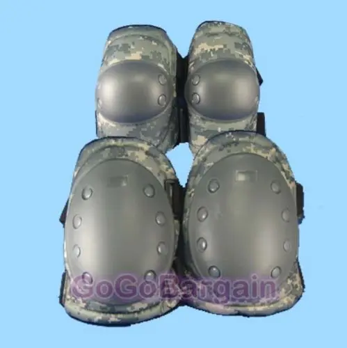 4 комплекта тактические Защитные накладки на колено и локти для страйкбола