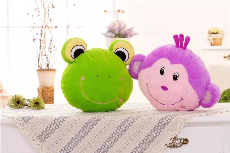 36 см креативная игрушка, светящаяся Подушка, мягкая плюшевая лягушка, кошка, игрушки «обезьяна», светящаяся красочная подушка со звездами, светодиодные игрушки, подарок