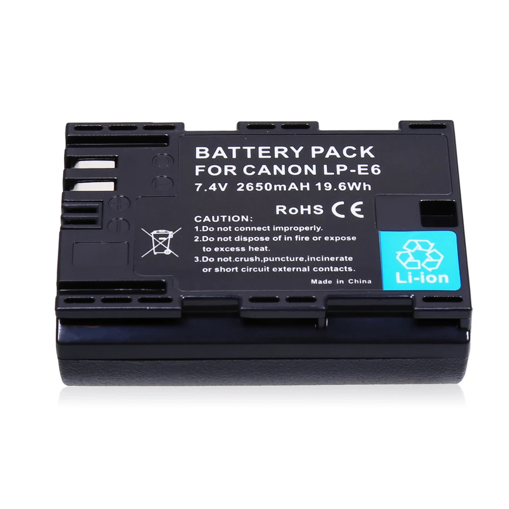 Горячая продажа 3 шт LP-E6 LP E6 LPE6 батареи камеры 2650mAh для Canon 5D Mark II III 7D 60D EOS 6D canon