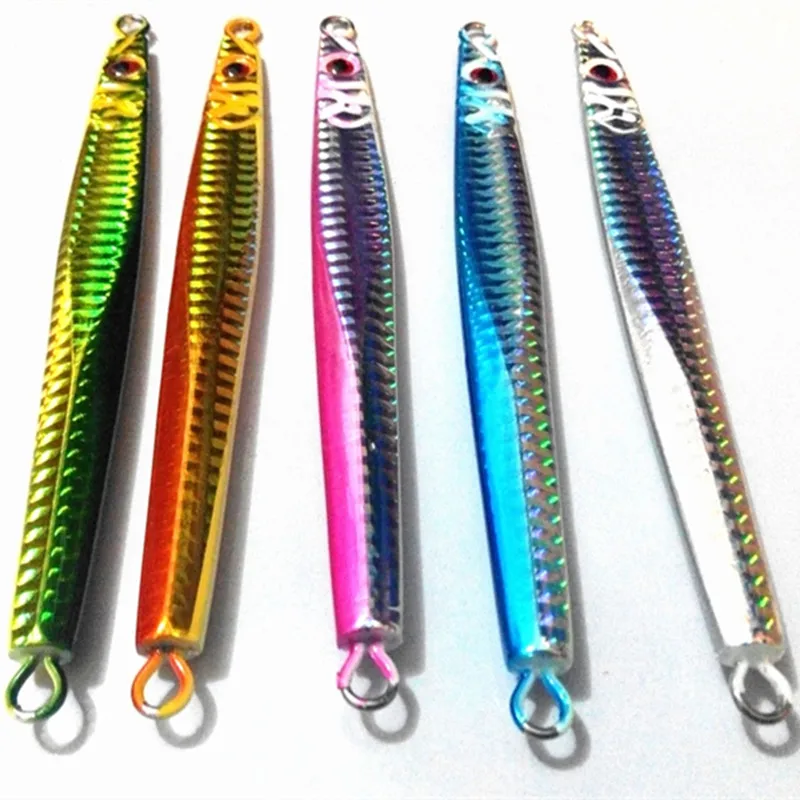 

Ufishing Metal Jigs Fishing Lure 60g 80g Jigging Bait Laser Painted Sea Fishing Baits 5 Pcs/Lot