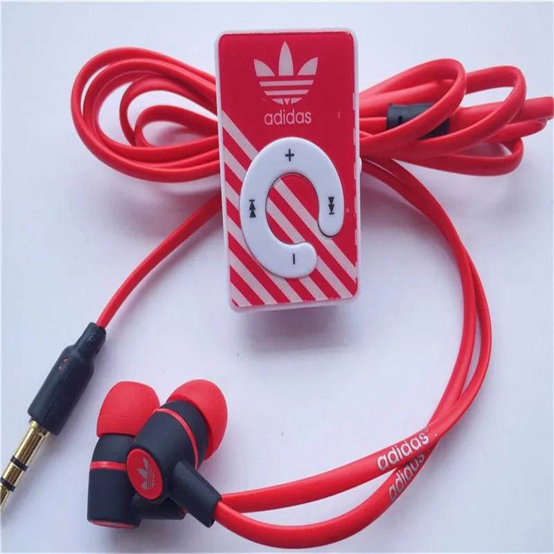 MP3 Красочный мини портативный Mp3 музыкальный плеер Mp3 плеер Micro TF слот для карт USB MP3 S порт плеер USB порт с наушниками и мотором - Цвет: T AD MP3 red