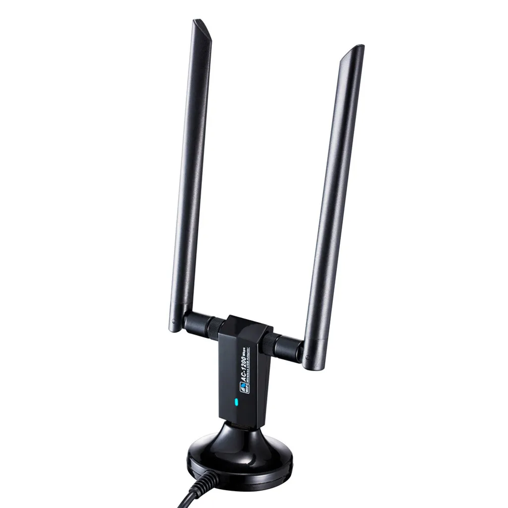 Черный 1200 Мбит/с USB 3,0 WiFi адаптер антенный приемник двухдиапазонный 2,4G и 5,8G беспроводной приемник и беспроводной адаптер - Цвет: Черный