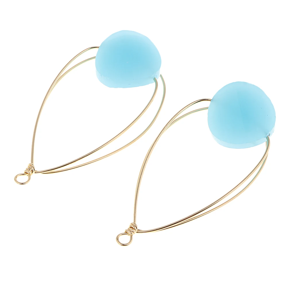 

2pcs Hair Tie Charms Double Loop Beaded Pendants Earrings Jewelry Drop Findings Wedding Party Hanging Ornaments
