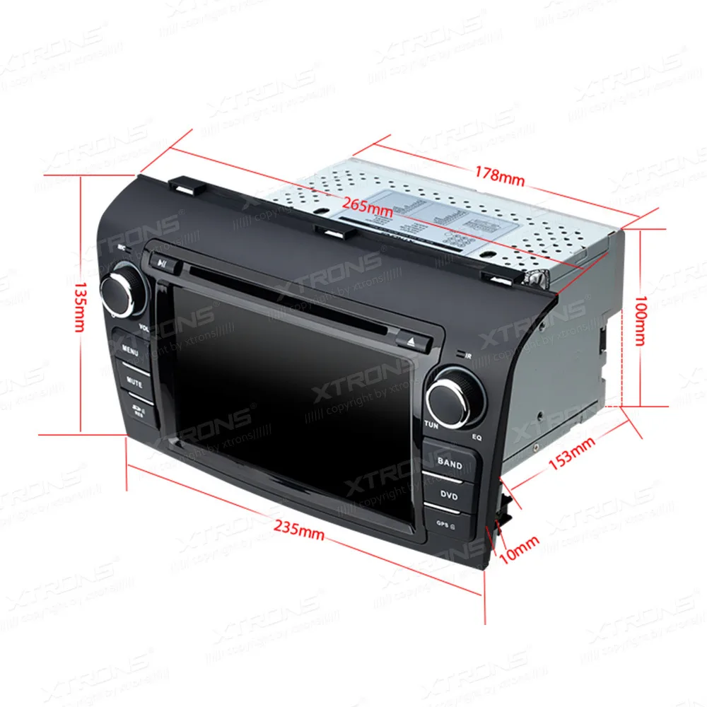 XTRONS 2 din автомобильный DVD плеер 7 дюймовый HD сенсорный Экран GPS Navigaton рулевое колесо