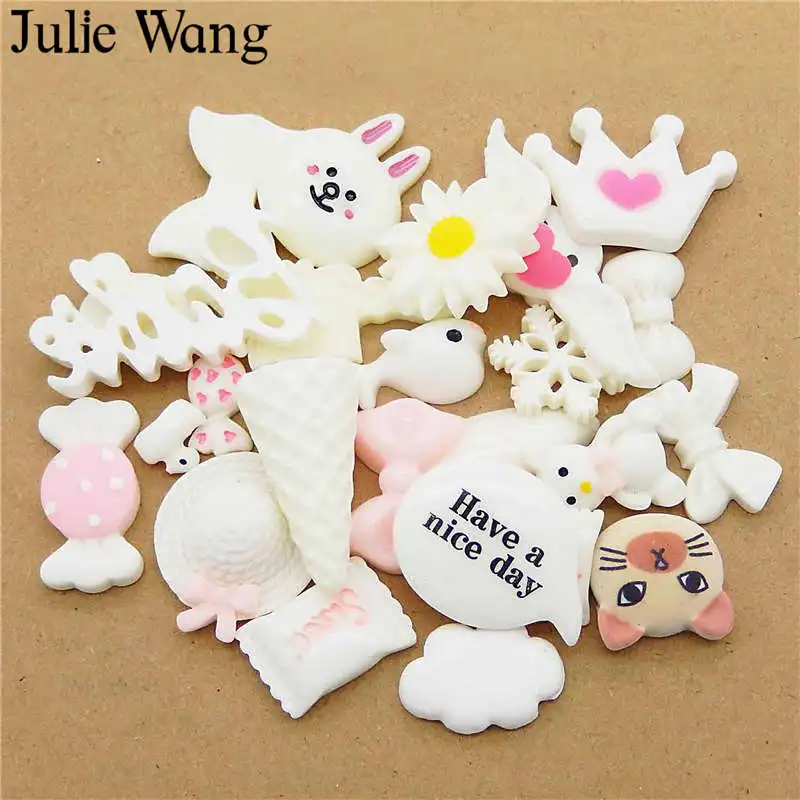 Julie Wang 1 упаковка Смешанная Конфета из смолы торт леденцы хлеб кабошон слизь
