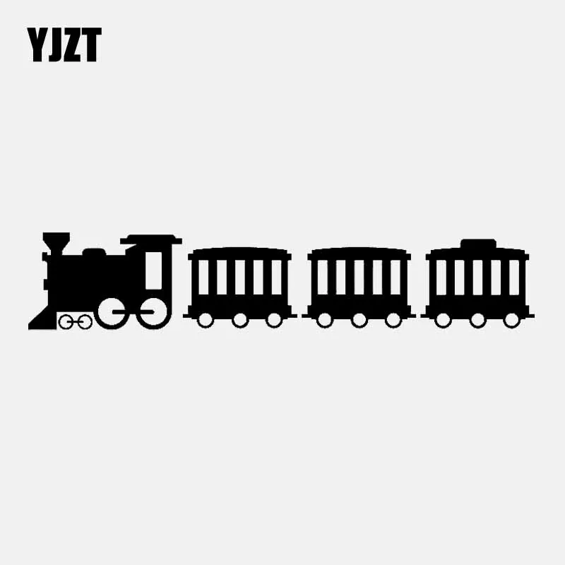

YJZT 16CM*3.1CM Safety Vinyl Decal Car Sticker Train Black/Silver C3-1762