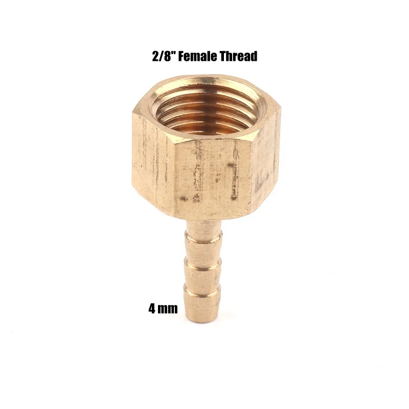 2l8 Female-4mm 2 шт./лот 1/" 2/8" 3/" Женский 4-16 мм Pagods латунные соединители для орошения водяной шланг соединитель для труб газовые мягкие трубки медные соединения - Цвет: 2l8 Female-4mm