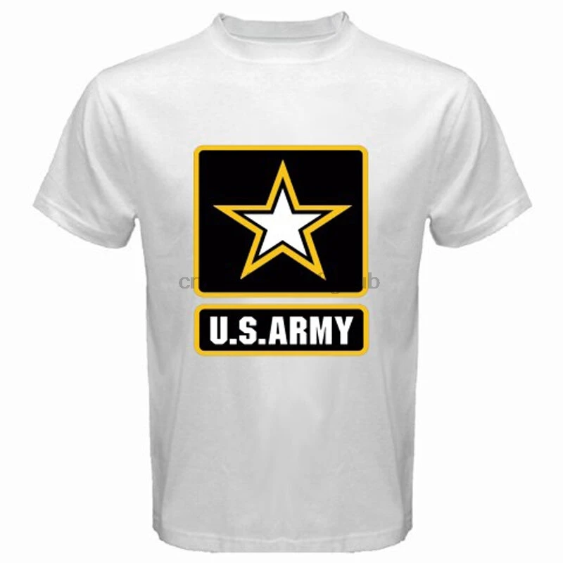 Новая армия США армии логотип Для мужчин белая футболка Размеры S M L XL 2XL 3XL|Мужские