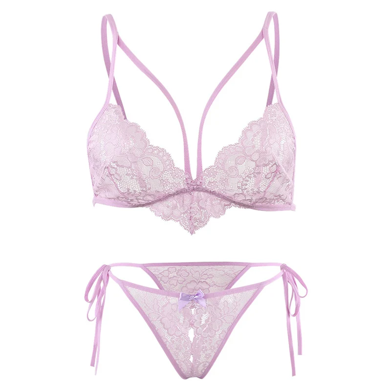 Pink-S6275 MUSHIERYA, женские комплекты эротического белья, сексуальный кружевной комплект из бюстгальтера и трусиков с цветочным рисунком, женское нижнее белье, трусы-бразильяны, женское нижнее белье - Цвет: Pink-S6275