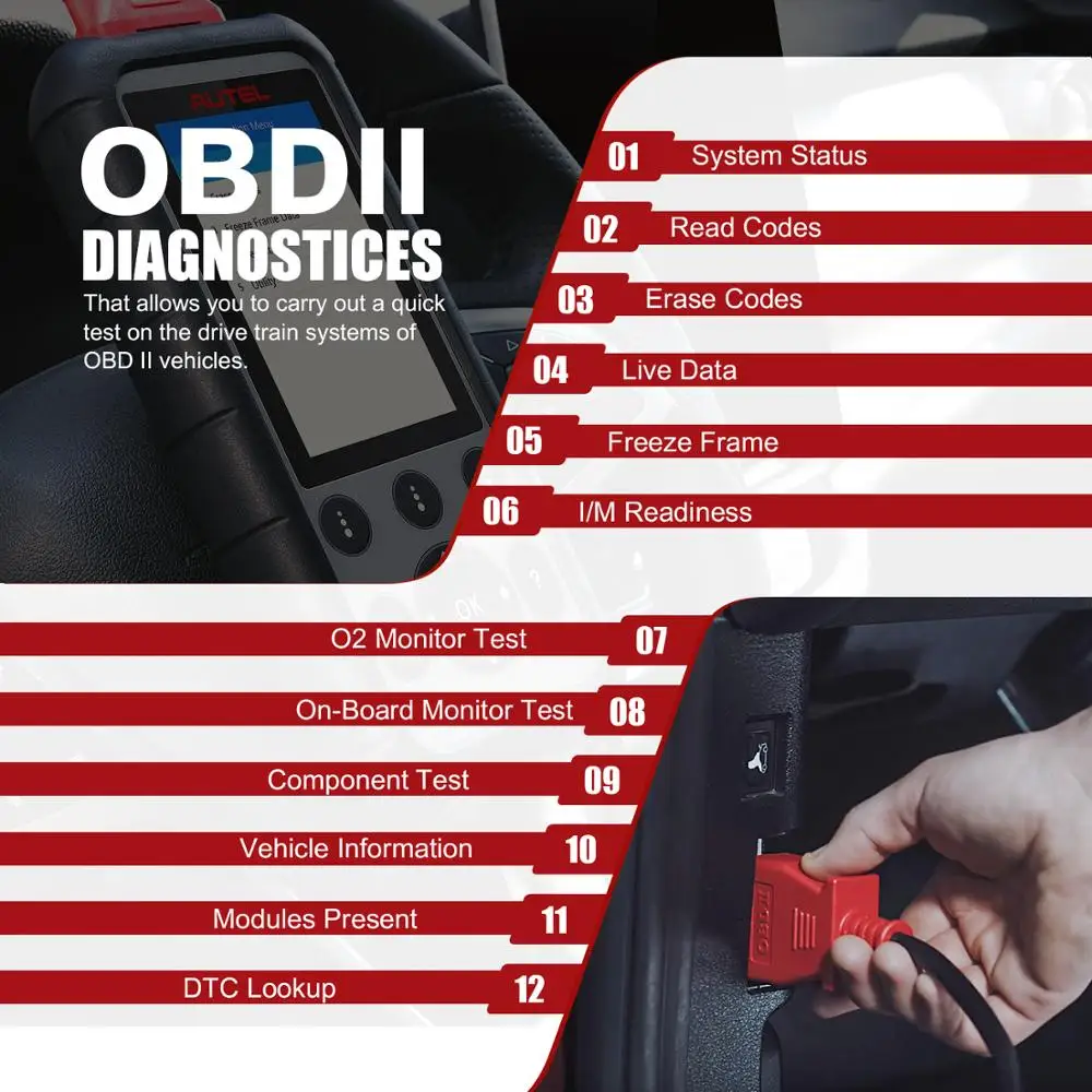 Autel MaxiDiag MD806 obd2 автомобильный сканер диагностический инструмент для автомобиля