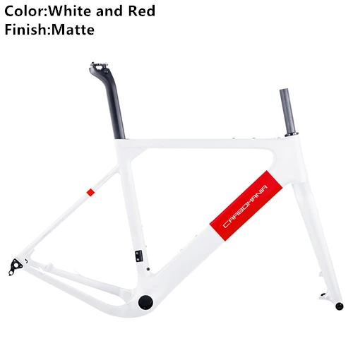 White and Red Matte Карбоновая дорожная рама 27,5 er/700c гравийная велосипедная рама mtb карбоновый дисковый тормоз Велокросс велосипедная Рама в комплекте 650b через ось 12*142 мм - Цвет: White and Red Matte