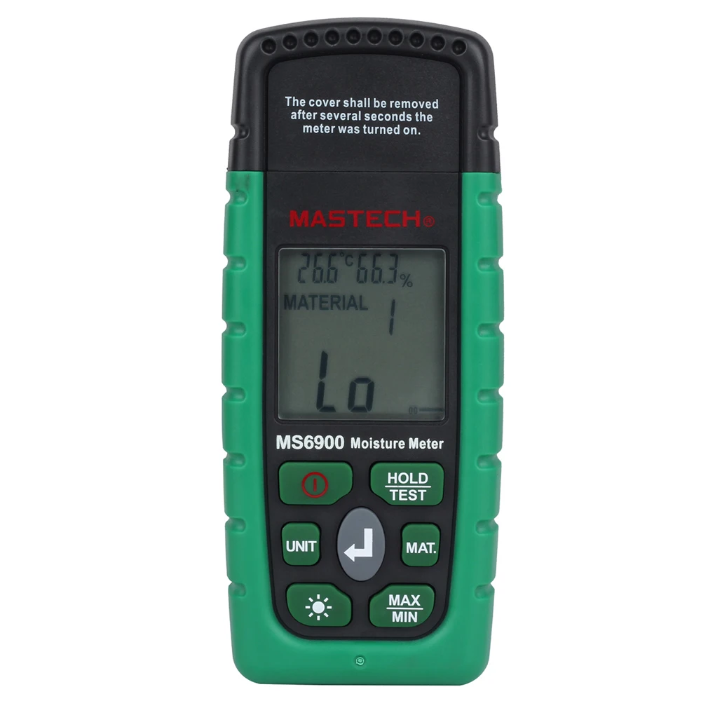 MASTECH MS6900 портативный цифровой измеритель влажности древесины LCD гигрометр Измеритель температуры и влажности тестер