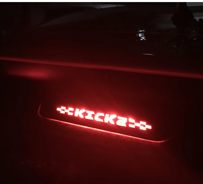 Углеродное волокно Высокий тормозной фонарь наклейка тормоза лампа для