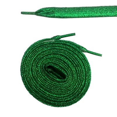 dark green 1 см широкий с металлическими блестками спортивная обувь шнурки для кроссовок 140 см/5" Длинные - Цвет: dark green