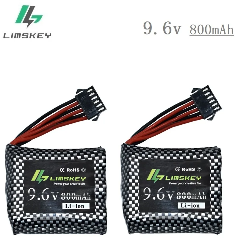 9116 новые модели 800mAh 9,6 V литий-ионный аккумулятор для 9115 9116 S911 S912 RC грузовик RC автомобиль аккумулятор 9,6 v перезаряжаемый аккумулятор 2 шт./набор - Цвет: Черный