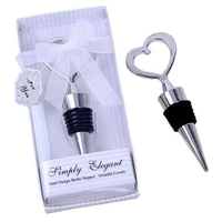 red wine stopper wedding giveaways stoppers elegant heart shaped twist cap bottle plug with retail box lx4403