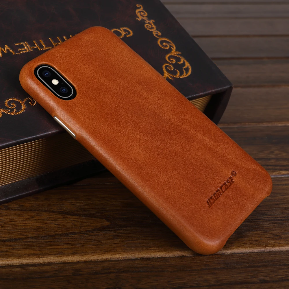 Jisoncase, кожаный чехол для телефона, для iPhone XS, роскошный бренд, чехол для телефона, противоударный, ультра-тонкий, 5,8 дюймов, приталенный Чехол s, новинка