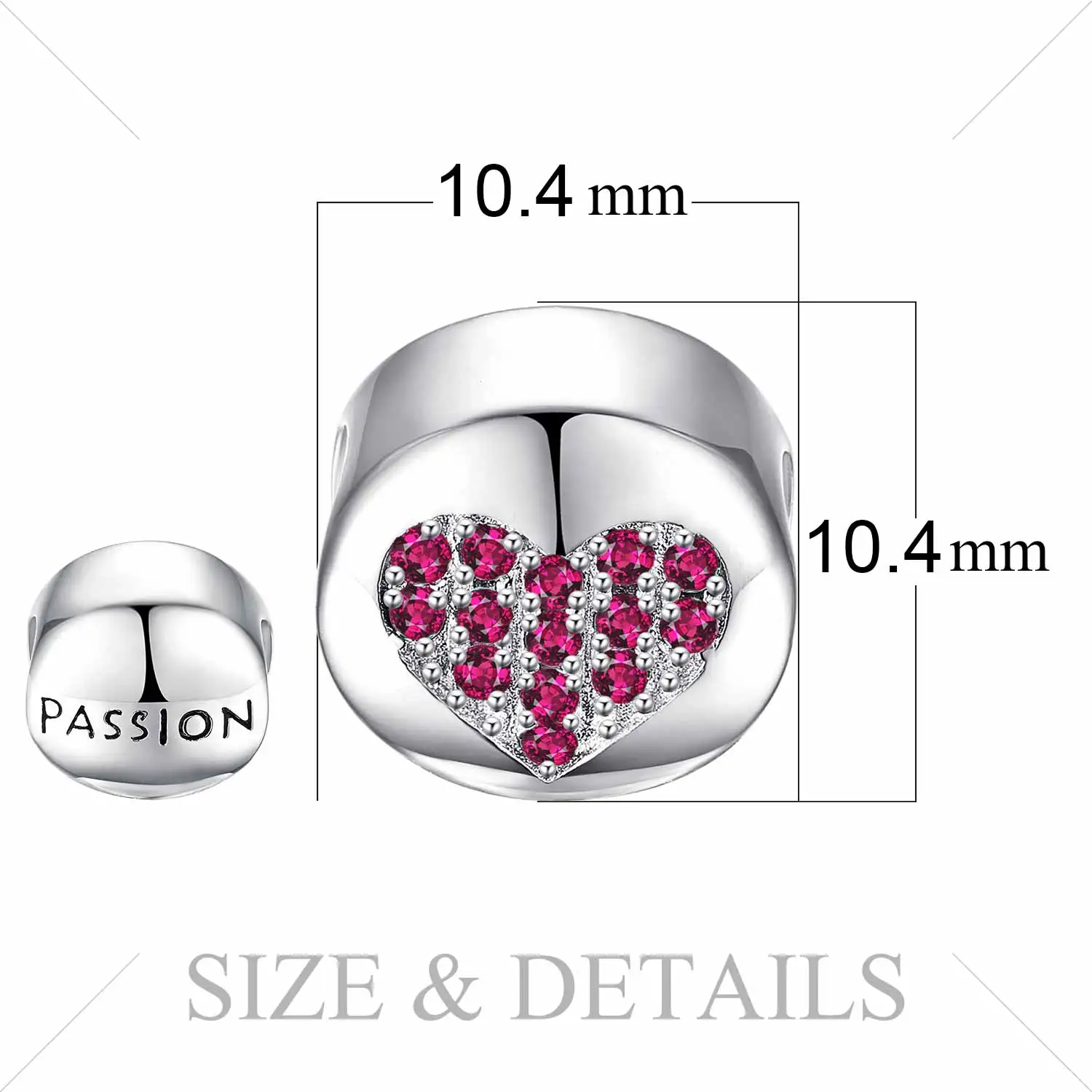 JewelryPalace мира и любви круглый голубой фианит шар с сердечками из бисера Шарм 925