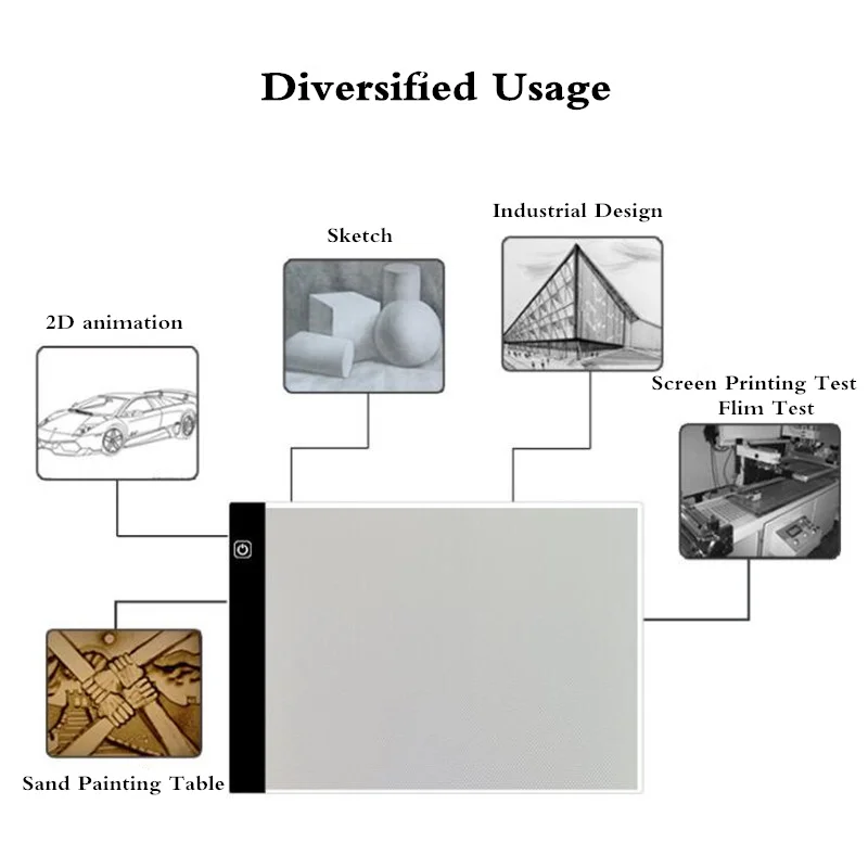 Светодиодный светильник A4 для рисования с регулируемой яркостью Детские