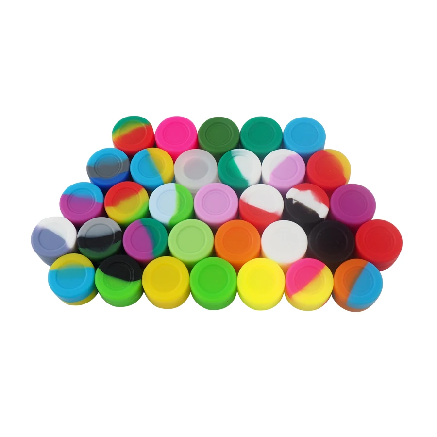 

100pcs 3ml the cheapest silicone wax box Wax Containers Silicone jars container for bho oil wax