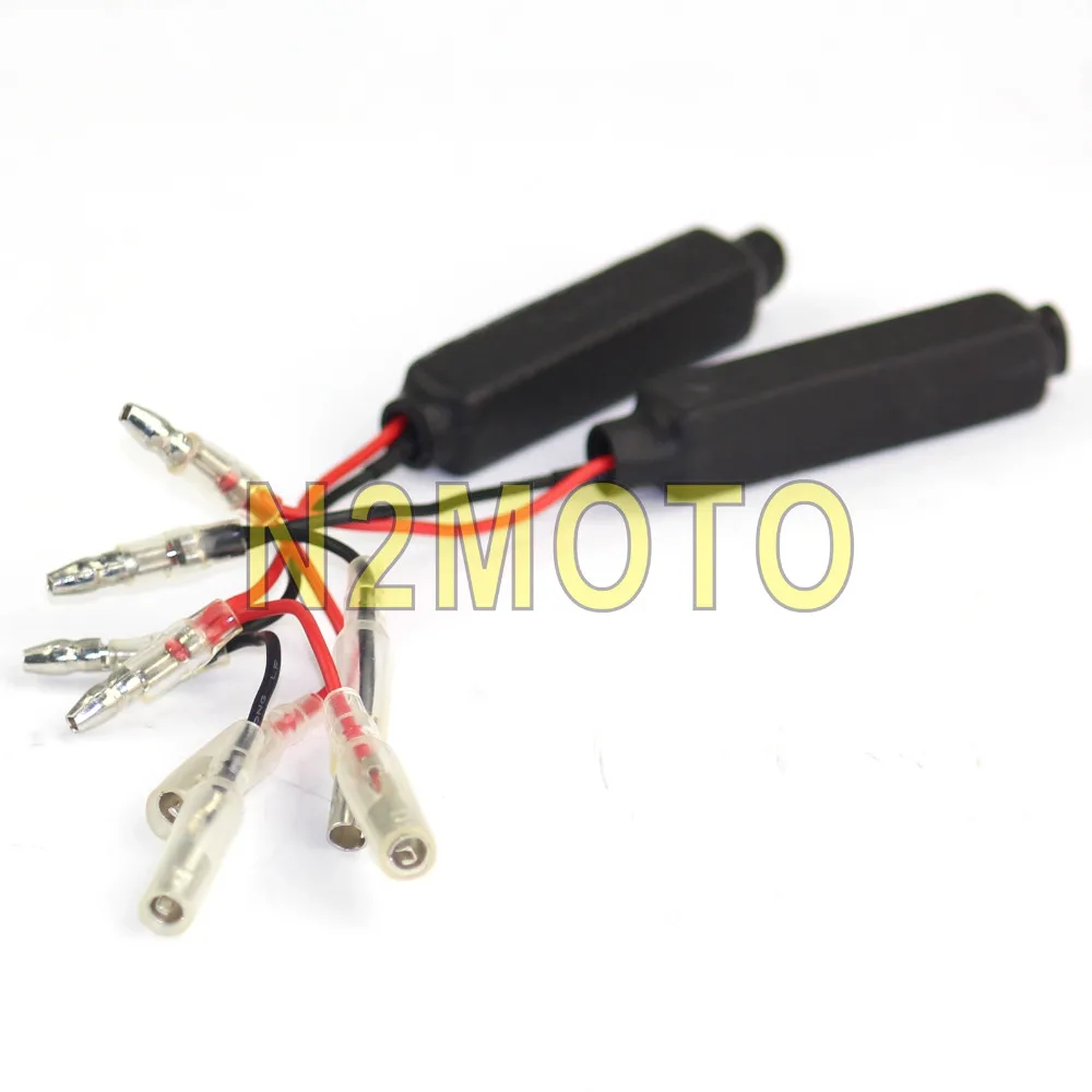 Универсальный 12V поворота для мотоцикла сигнальный резистор 4 шт. проблесковый маячок сопротивления адаптера переменного тока мигалка исправить ошибку черный