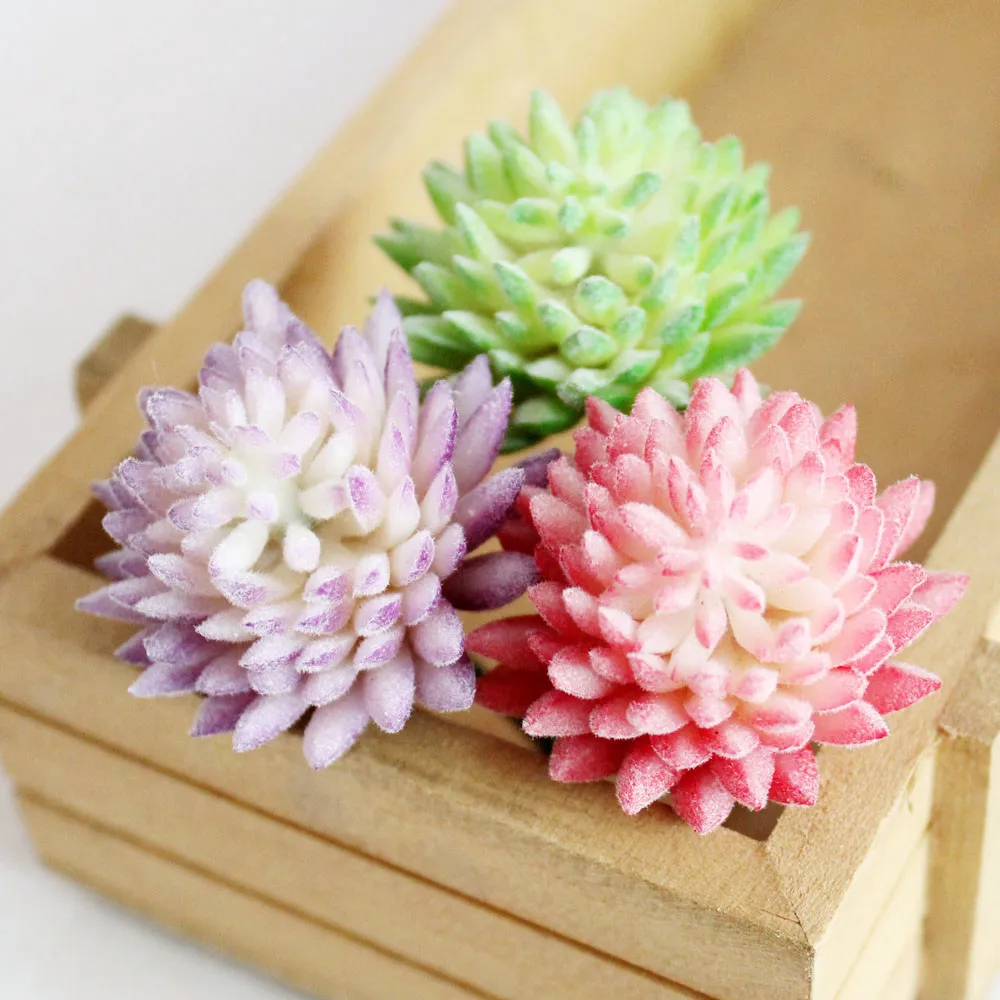 Микро ландшафт для украшения дома de 1 шт. искусственные цветы безфланцевый кактус