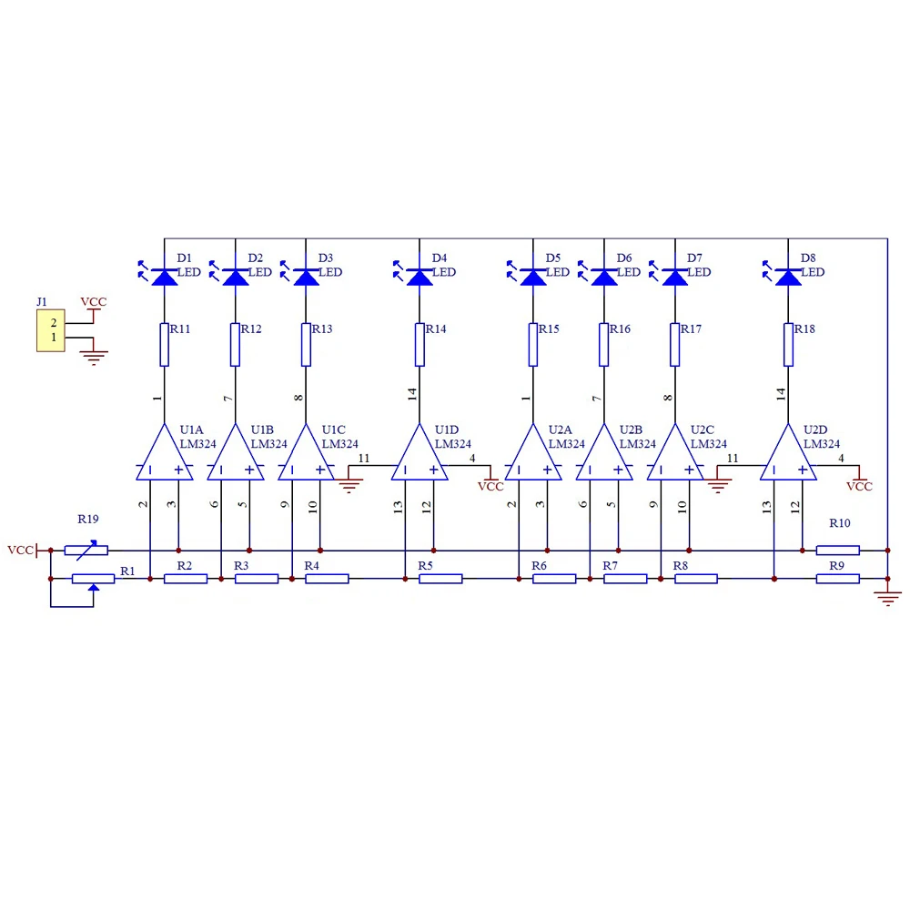 Набор для самостоятельной сборки LM324 температурный индикатор Датчик термистора