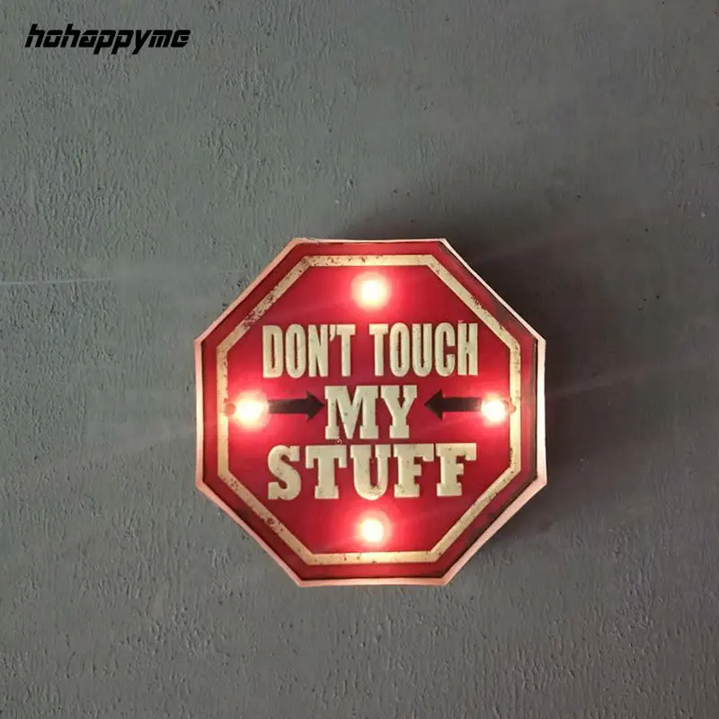Don't TOUCH MY вещи Винтаж Оловянная металлическая табличка налет бар паб кафе гараж