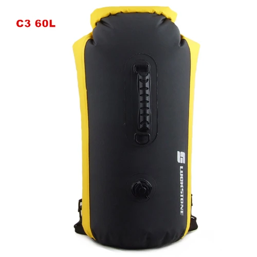 C3 60L 25-60L Профессиональный IPX7 водонепроницаемый плавательный мешок надувной Сноркелинг рафтинг Дрифтинг Дайвинг сухой мешок рюкзак вещи мешок - Цвет: C3 60L