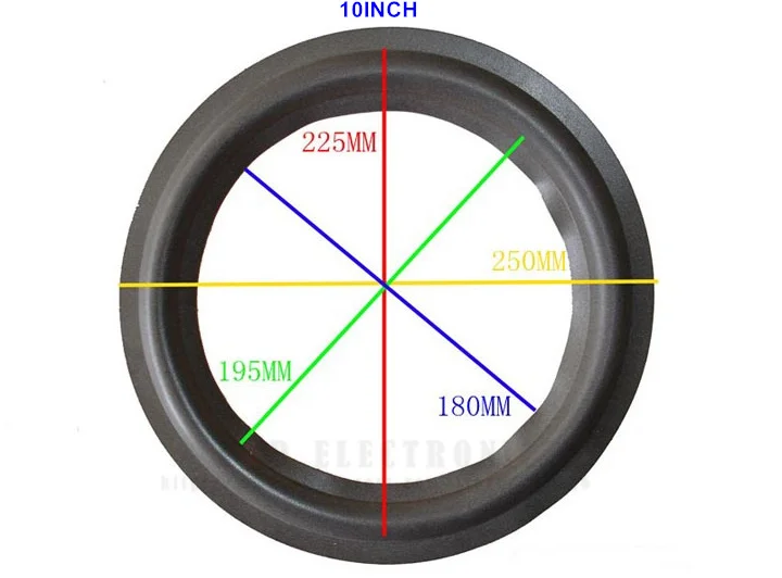 10 шт./лот 4 ''5'' 6 ''8'' 10 ''12' 15' 4 дюйма 6 дюймов 12 дюймов кольцо из вспененного материала для динамика боковой бас громкий динамик ремонтная часть - Цвет: 10Inch