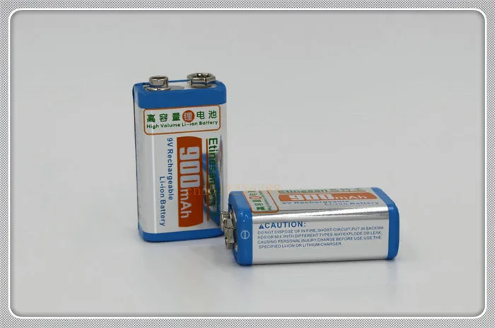 Литий ионный перезаряжаемый литий аккумулятор 9 В 900 мАч 1 шт./лот|batterie 9volt|battery battery