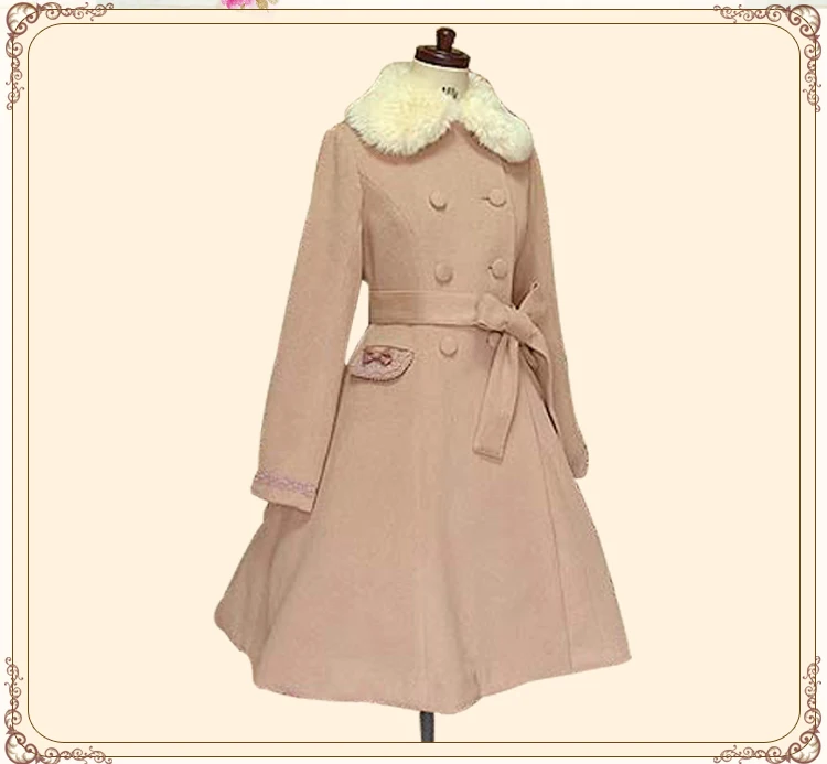 Новинка 2018 осенне зимнее винтажное шерстяное пальто королевского двора