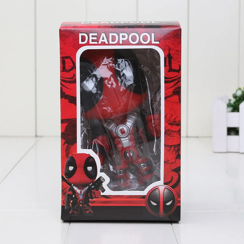 deadpool in box Фигурка с качающейся головой игрушка Dragon Ball Z Сон Гоку криллин Супер Марио Мстители супер герой Кошмар перед Рождеством Джек игрушки - Цвет: deadpool in box