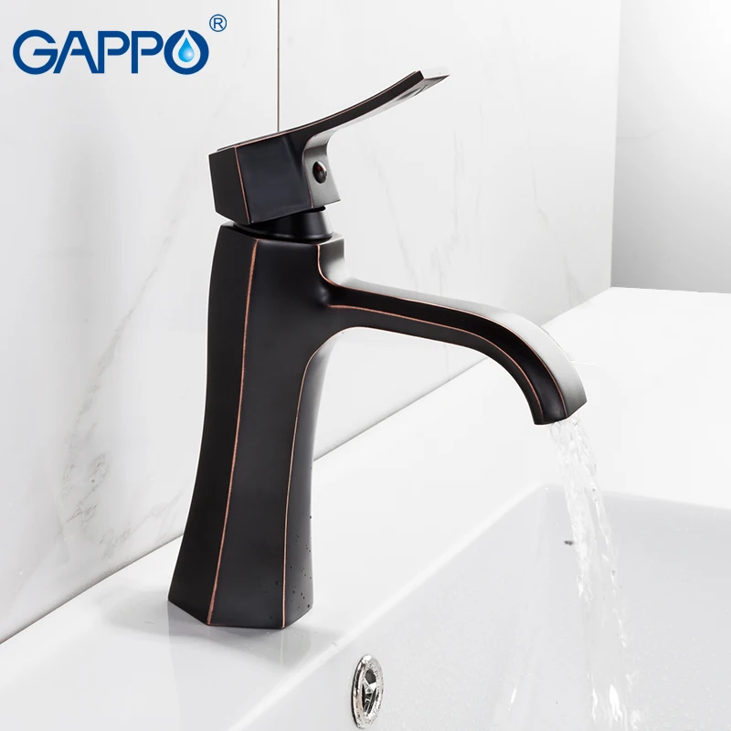 GAPPO смесители для раковины Черный кран ванной комнаты краны водяной