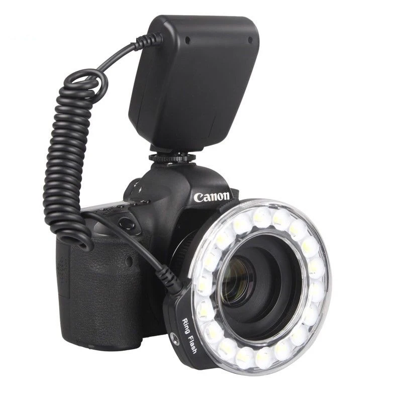 JINTU RF 600D макро 18 светодиодных кольцевых ламп + 4 фильтра для камер Canon Nikon Pentax Olympus DSLR