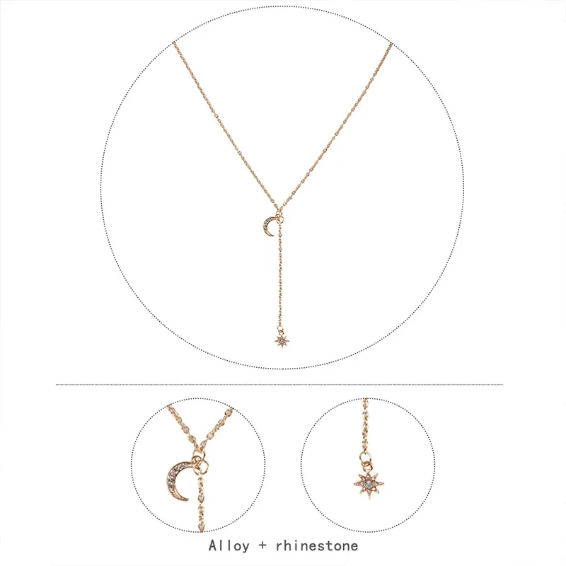 Renya Трендовое ожерелье с подвеской простое короткое цепочкой женские длинные