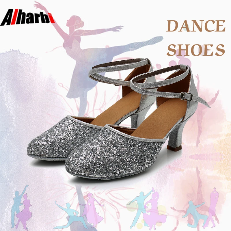 Alharb Новый Туфли для латинских танцев Для женщин девочек Танго бальных