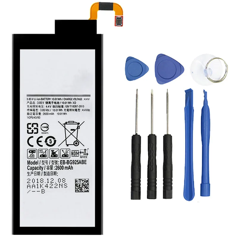 Оригинальный EB BG925ABE Батарея для Samsung Galaxy S6 боковая батарея G925 G925F G925I G925A G925T G925V G925P