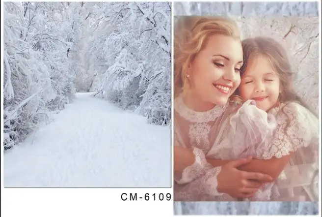 LIFE MAGIC BOX фоны для фотосъемки снежная дорога белое дерево фон Cm 6109|photography