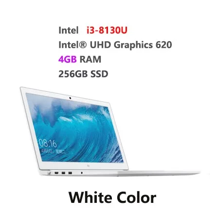 White i3 4GB ram Новейший ноутбук Xiaomi Rube 15,6 дюймов Графический 620 интегрированная карта 1920 × 1080 FHD 1,0 камера Windows 10 английский - Цвет: White i3 4GB ram