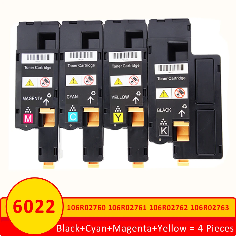 Xiangyu 4 шт. для картриджа с тонером Xerox 6020 6022 106R02760 106R02761 106R02762 106R02763 Phaser Workcentre 6025