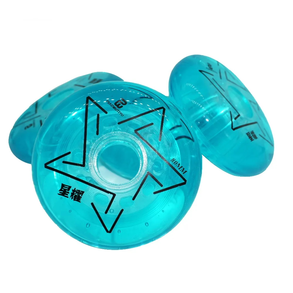 SzBlaZe, 4 шт. 85A Бессердечный PU роликовые колеса для роликовых коньков 80/76/72 мм Фристайл для волнистая доска роллерсерф Street Surf
