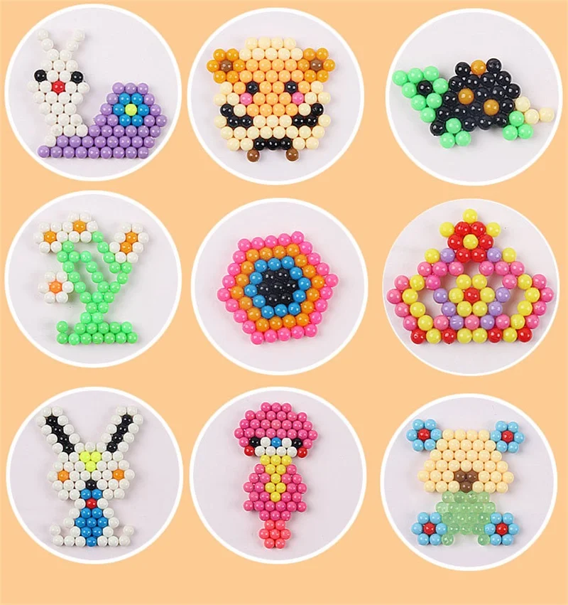 24 цвета DIY водный спрей aqua Magic Beads ручная работа 3D бусины головоломка juguetes Развивающие игрушки для детей из бисера beads diy магия аква бусины