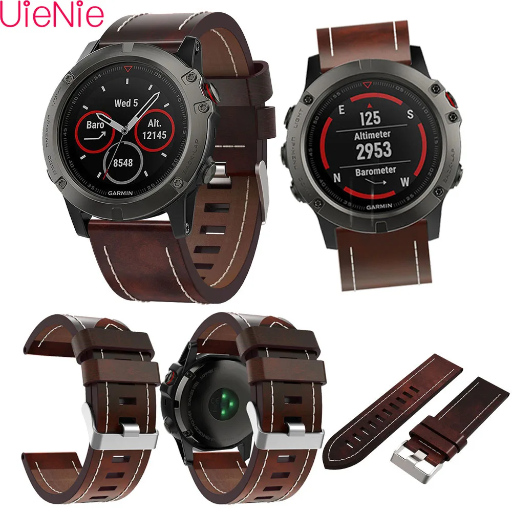 Роскошный кожаный ремешок с острым носком сменный для Garmin Fenix 5 GPS