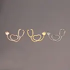 Оптовая продажа, 30 шт.лот, сделай сам, стетоскоп, сердце, подвески из нержавеющей стали, кулон, компоненты ювелирных изделий для врача, для женщин, Черная пятница