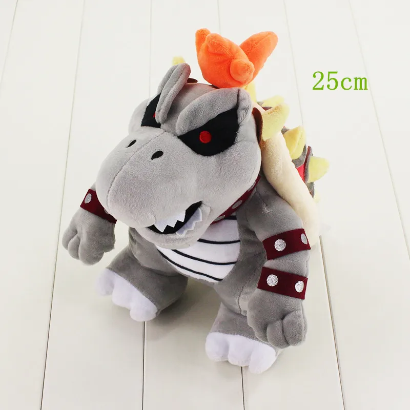 14-40 см Koopa плюшевые игрушки из мультфильмов Боузер кукла маленький Бадди Super Mario Bros Луиджи Йоши Венди Ларри булочка Pom Охотники за привидениями - Цвет: Bowser gray 25cm