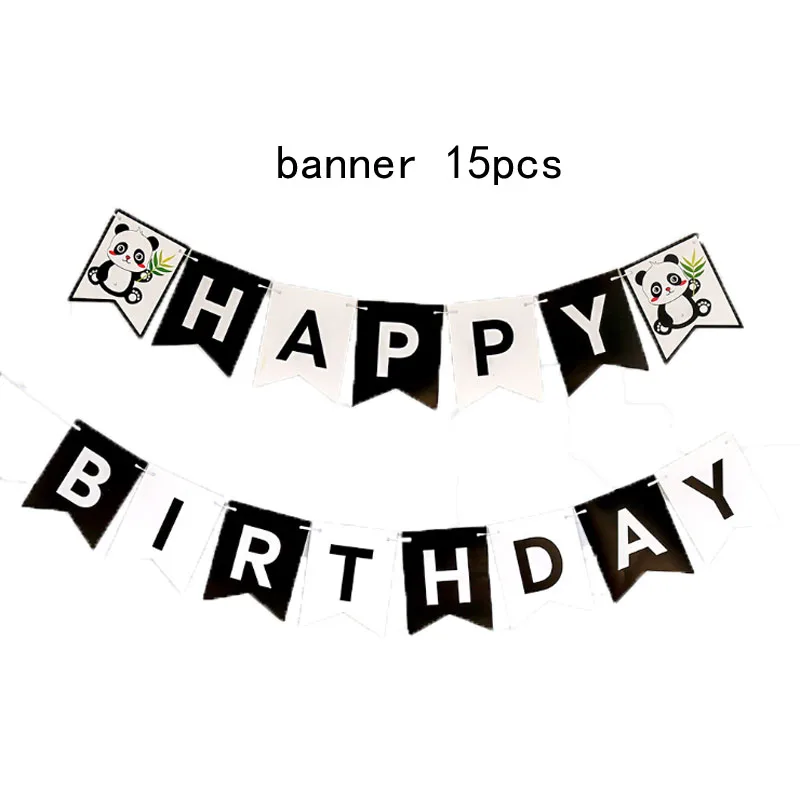 banner2 Горячая панда вечерние принадлежности одноразовая посуда чашка тарелка салфетки День рождения Свадьба для детского душа украшения - Цвет: banner2
