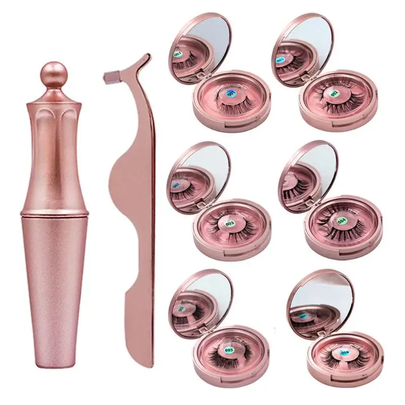 Магнитные ресницы натуральные магнитные Накладные с жидкой подводкой для глаз